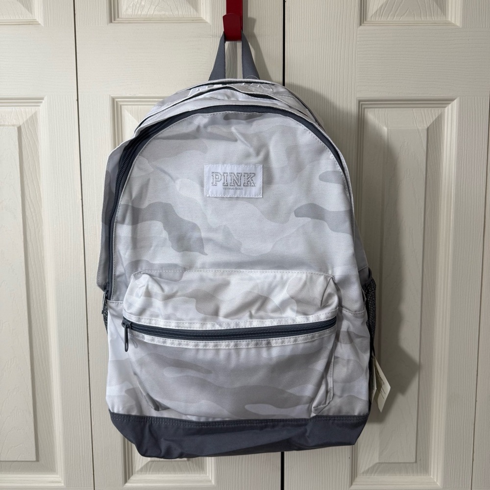 Victoria's Secret PINK Campus Backpack Snow/Gray Camo - Picture 4 of 9
